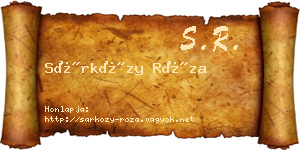 Sárközy Róza névjegykártya